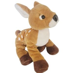 Ganz Vintage Plush Deer Stuffed Animal Tan Brown‎ White Spots Toy Gift